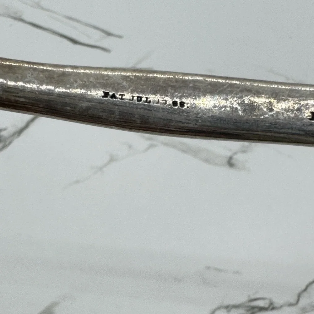 Antique Towle Silver Plate Eudora Ladle Berry Sugar Shell Spoon Serving Pat 1888